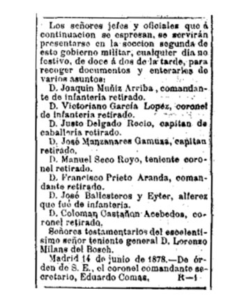 Requerimiento dirigido a Manuel Seco Royo, marido de Elena Shelly Calpena, para recoger documentación personal en el Gobierno Militar.