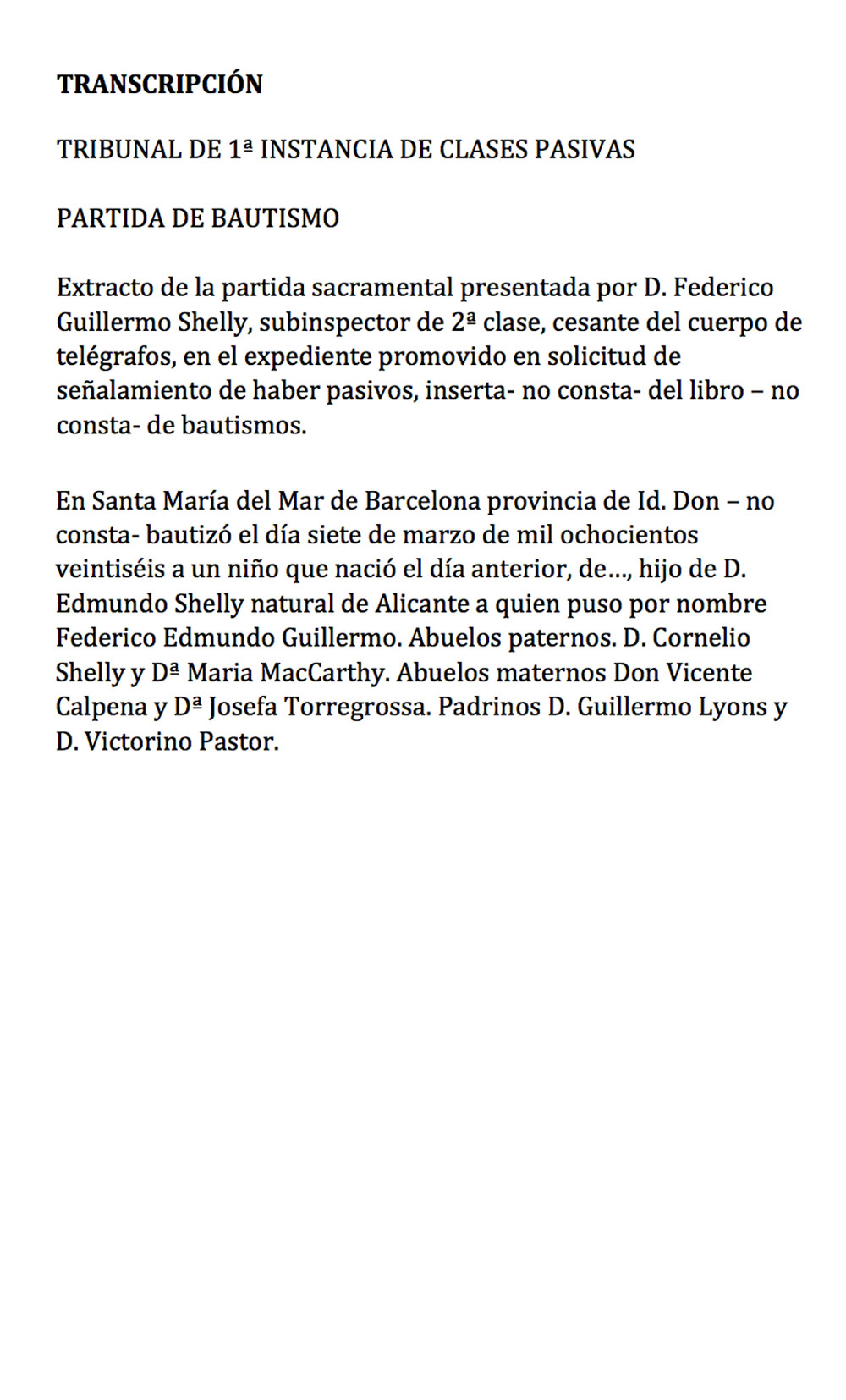 Transcripción.