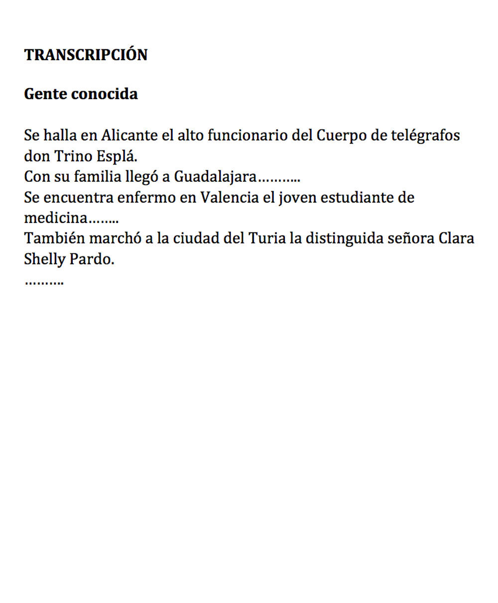 Transcripción.