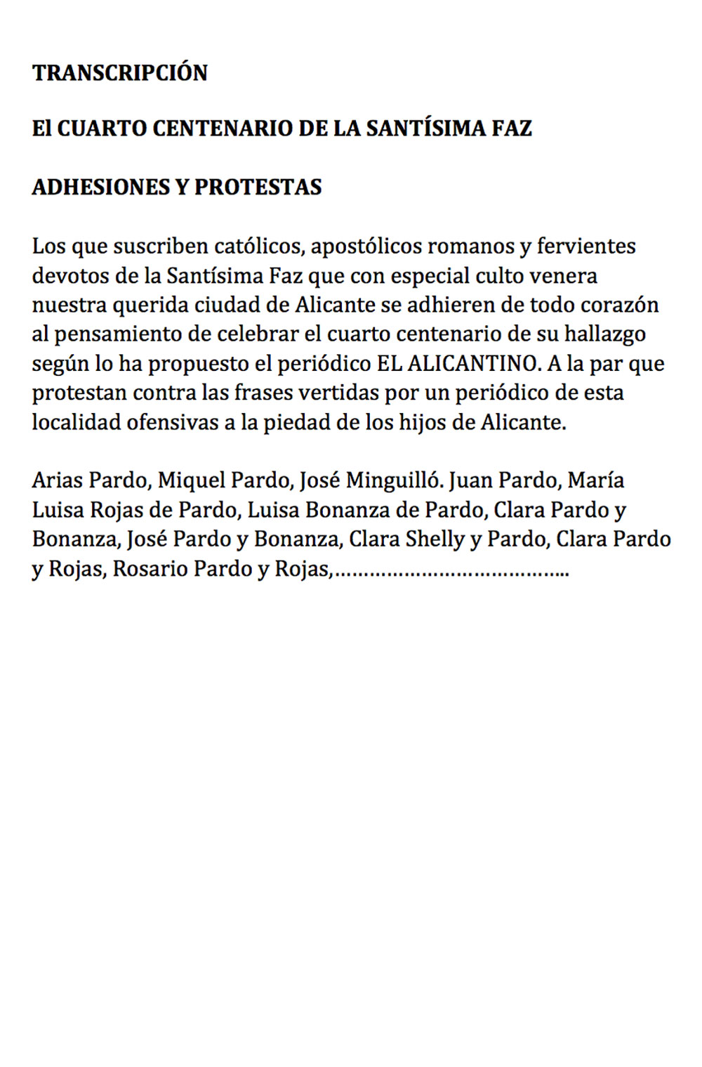 Transcripción.