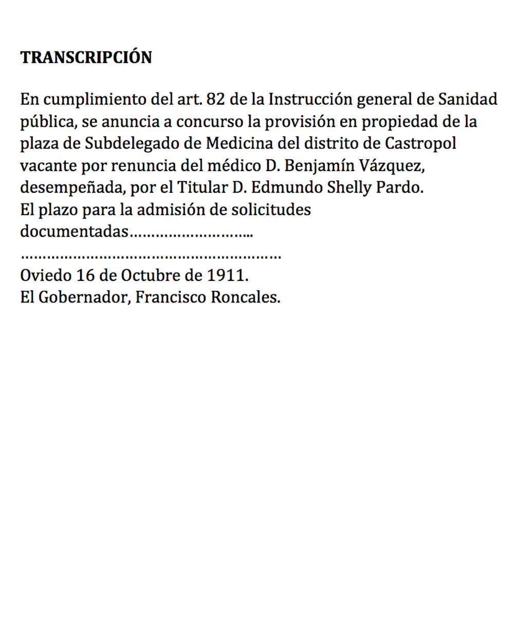 Transcripción.