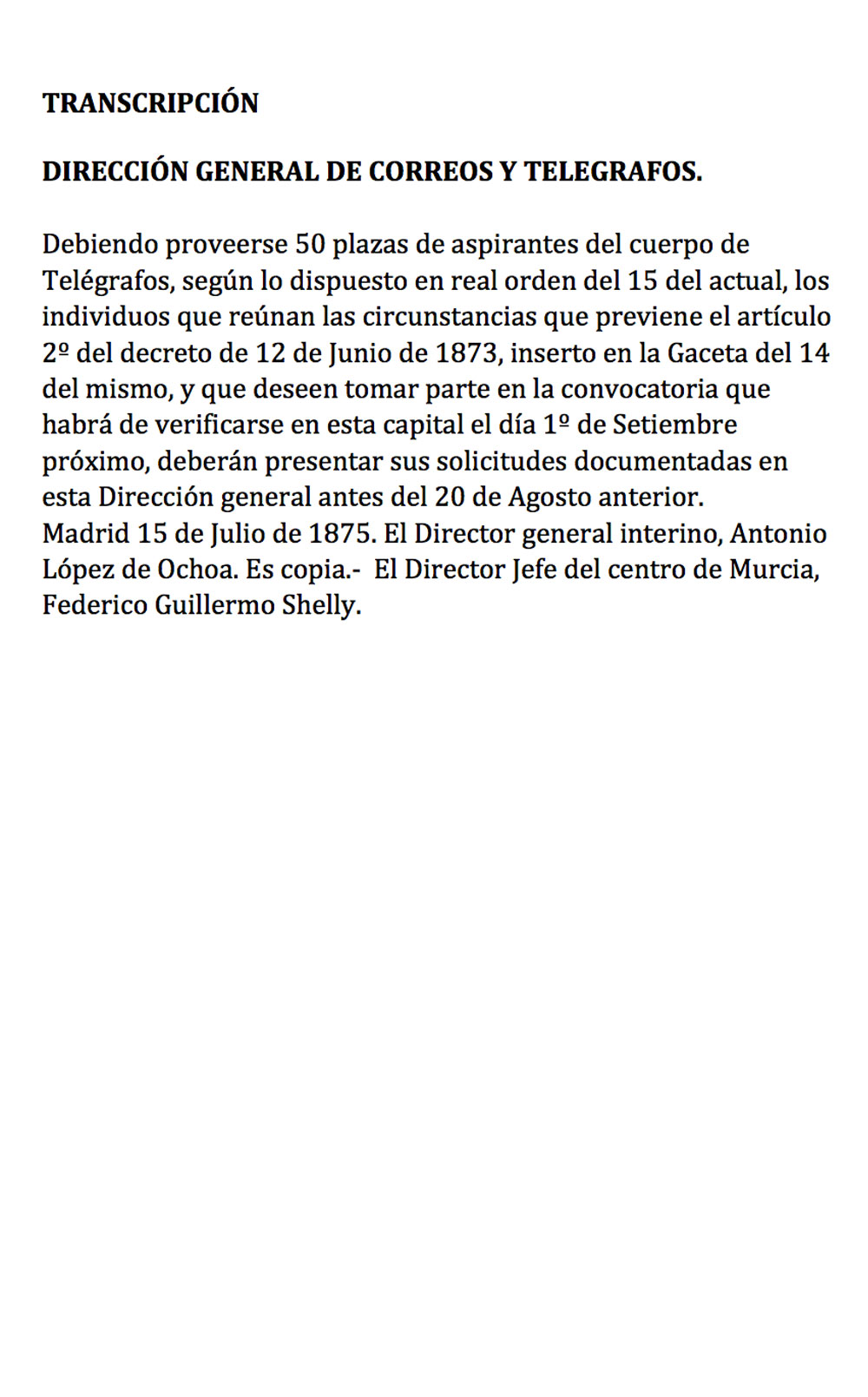 Transcripción.