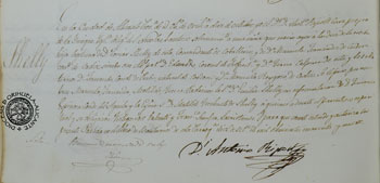 Registro de Bautismo de Manuela Shelly Fernández de Córdoba.