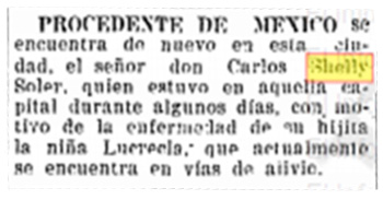 Noticias de prensa en las que se nombra a Lucrecia Shelly Iglesias.